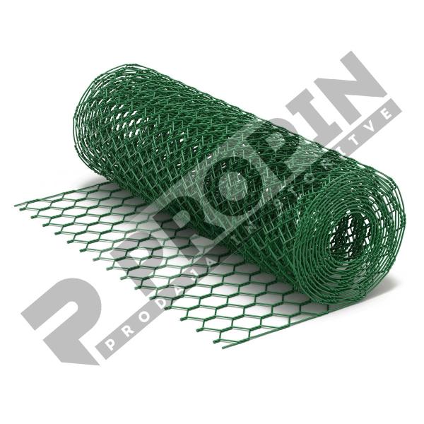 Žična ograja, mreža, šestkotna 1,2m x 25m - 25mm, zelena